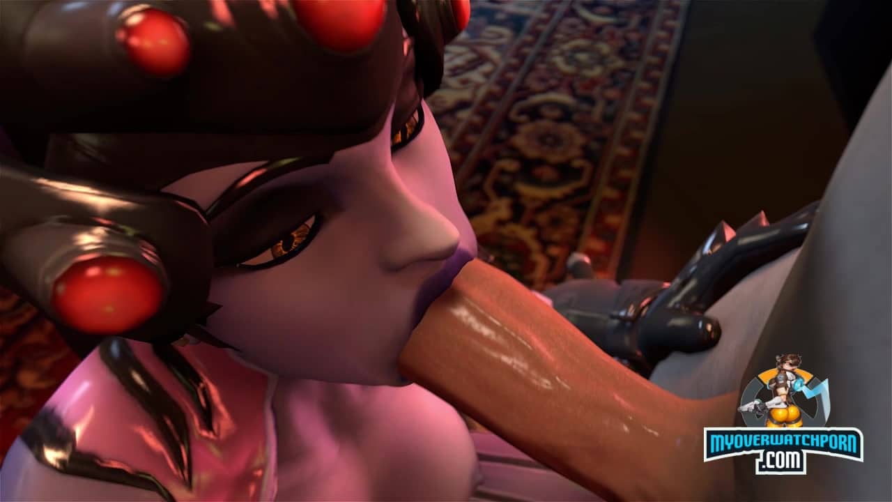 Widowmaker amazing blowjob ends with pussy cumshot